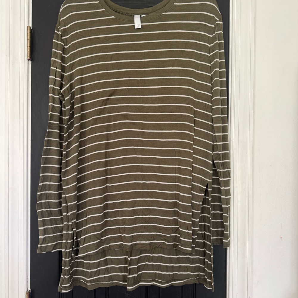 Olive Striped Women's Tunic